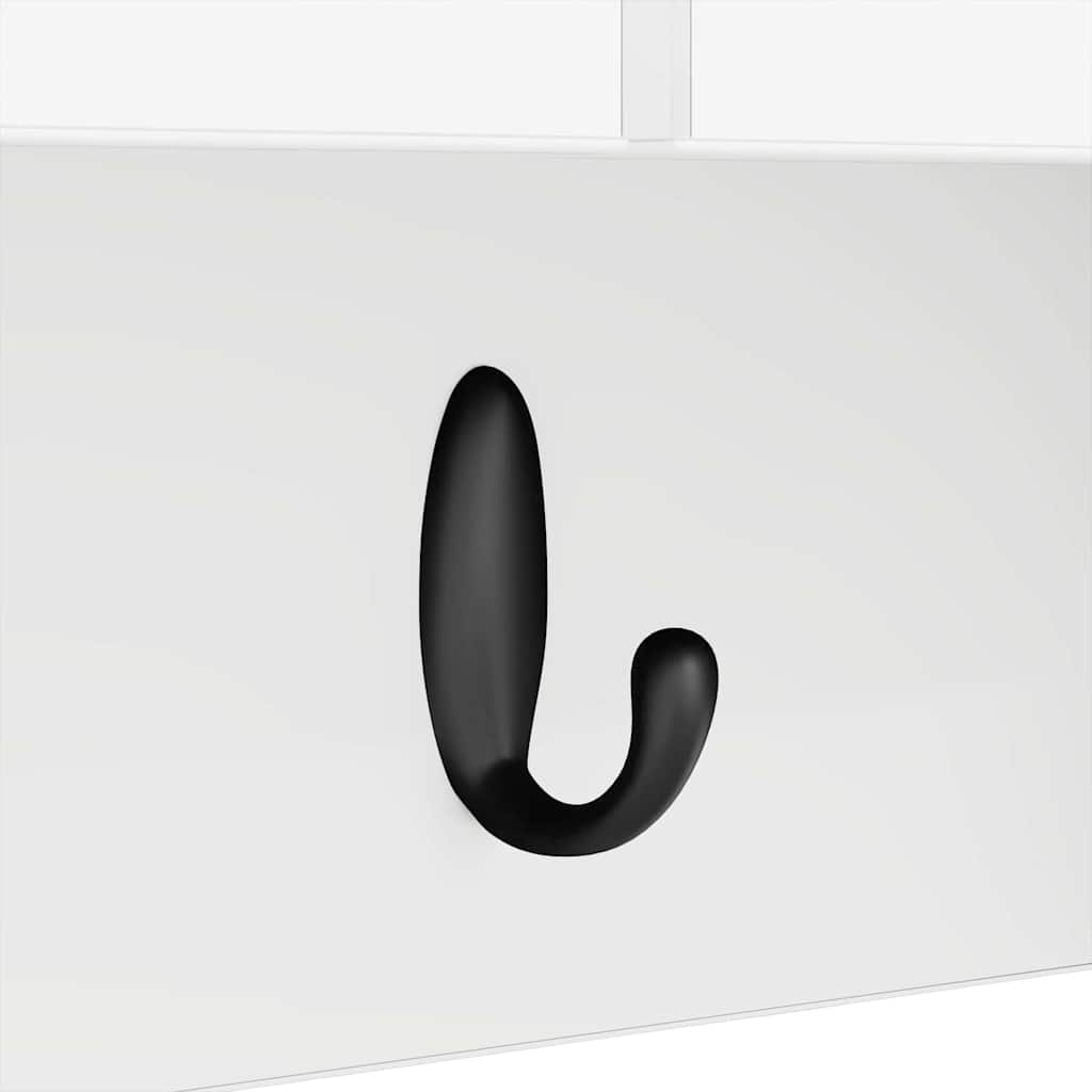 Wall-Mounted Coat Rack White 50 x 20 x 30 cm Engineered wood