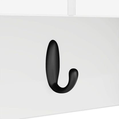 Wall-Mounted Coat Rack White 50 x 20 x 30 cm Engineered wood