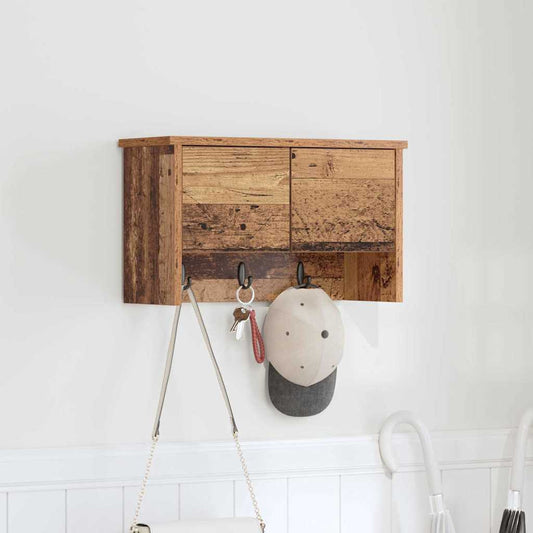 Wall-Mounted Coat Rack Wall-Mounted Old Wood 50 x 20 x 30 cm