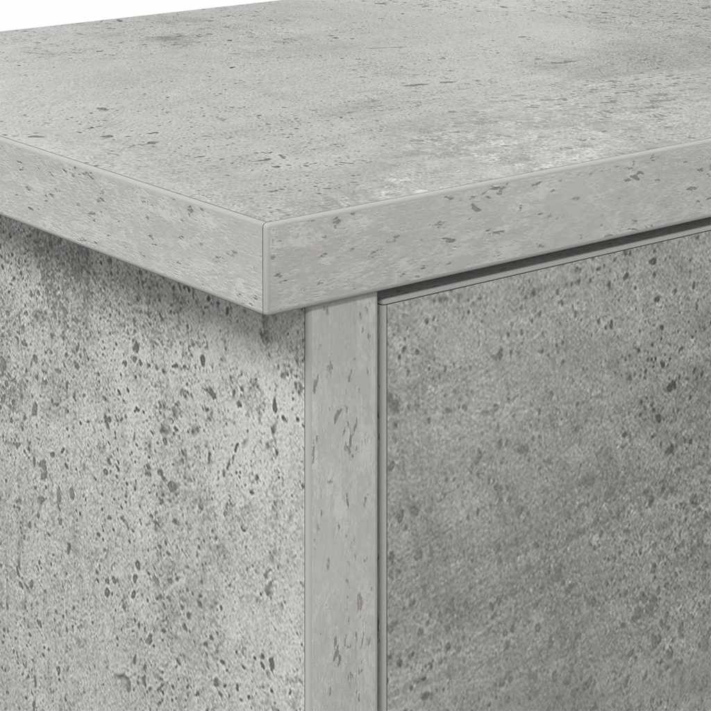 Wall-Mounted Coat Rack with Shelf Concrete Grey 80 x 20 x 30 cm