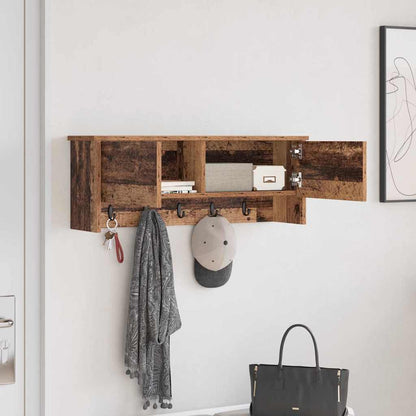Wall-Mounted Coat Rack Old Wood 80 x 20 x 30 cm Engineered wood