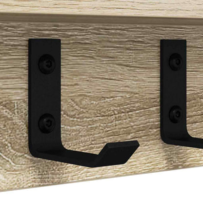 Wall-Mounted Coat Rack Sonoma Oak 40 x 10.5 x 10.5 cm
