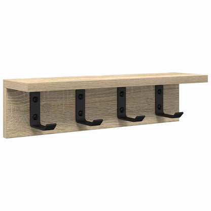 Wall-Mounted Coat Rack Sonoma Oak 40 x 10.5 x 10.5 cm