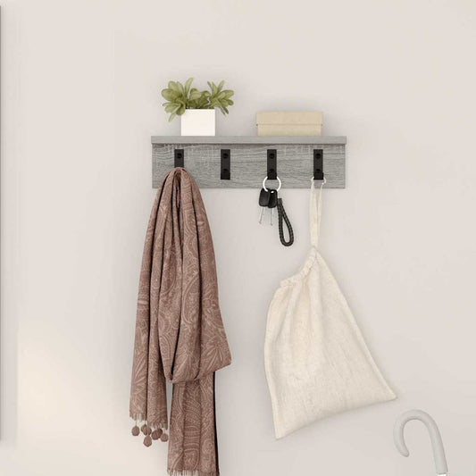 Wall-Mounted Coat Rack Wall-Mounted Grey Sonoma Engineered wood