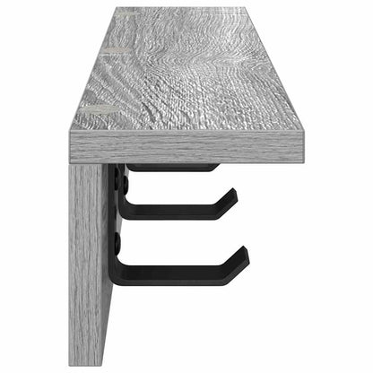 Wall-Mounted Coat Rack Grey Sonoma 40 x 10.5 x 10.5 cm