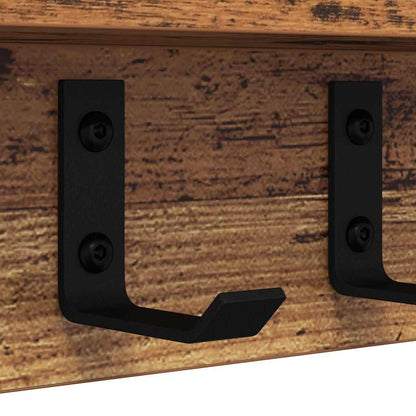 Wall-Mounted Coat Rack Old Wood 40 x 10.5 x 10.5 cm