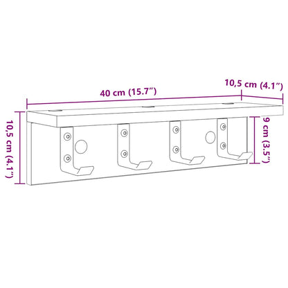 Wall-Mounted Coat Rack Wall-Mounted Artisan Oak Engineered wood
