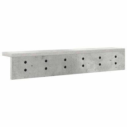 Wall-Mounted Coat Rack Concrete Grey 60 x 10.5 x 10.5 cm