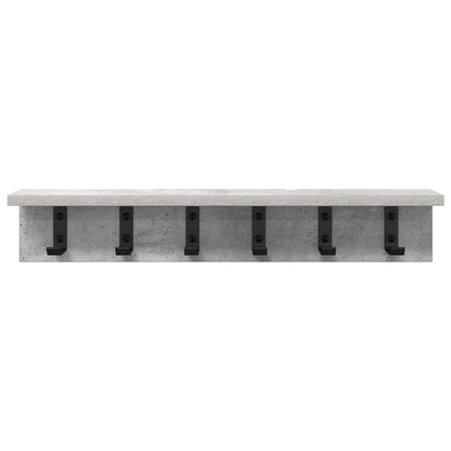 Wall-Mounted Coat Rack Concrete Grey 60 x 10.5 x 10.5 cm