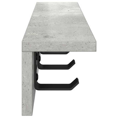 Wall-Mounted Coat Rack Concrete Grey 60 x 10.5 x 10.5 cm