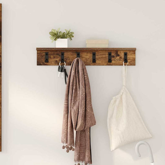Wall-Mounted Coat Rack Wall-Mounted Smoked Oak Engineered wood