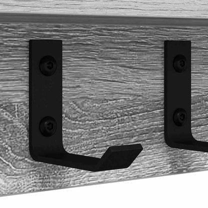 Wall-Mounted Coat Rack Grey Sonoma 60 x 10.5 x 10.5 cm