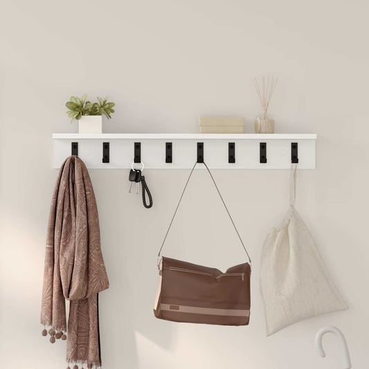 Wall-Mounted Coat Rack Wall-Mounted White 80 x 10.5 x 10.5 cm