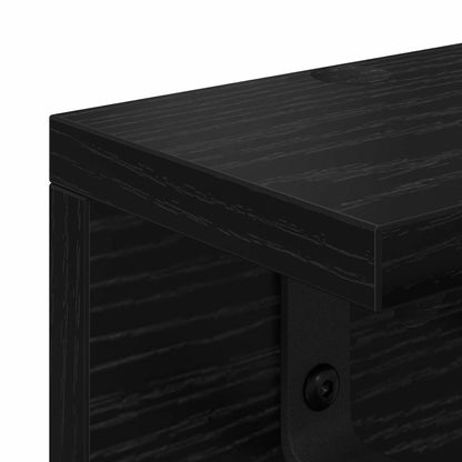 Wall-Mounted Coat Rack Black Oak 80 x 10.5 x 10.5 cm