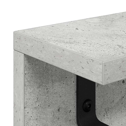 Wall-Mounted Coat Rack Concrete Grey 80 x 10.5 x 10.5 cm