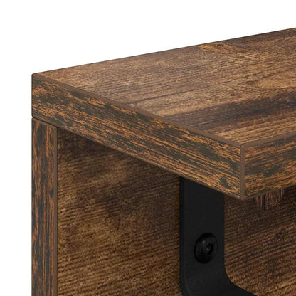 Wall-Mounted Coat Rack Smoked Oak 80 x 10.5 x 10.5 cm