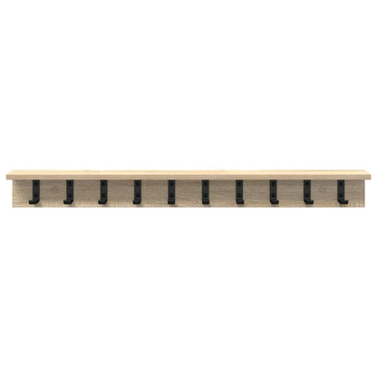Wall-Mounted Coat Rack Sonoma Oak 100 x 10.5 x 10.5 cm