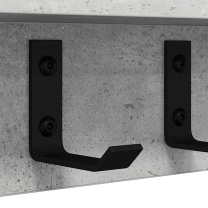Wall-Mounted Coat Rack Concrete Grey 100 x 10.5 x 10.5 cm