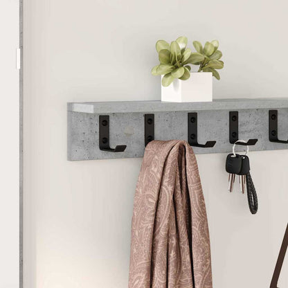 Wall-Mounted Coat Rack Concrete Grey 100 x 10.5 x 10.5 cm