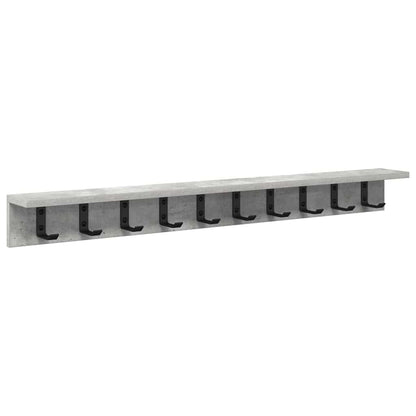 Wall-Mounted Coat Rack Concrete Grey 100 x 10.5 x 10.5 cm