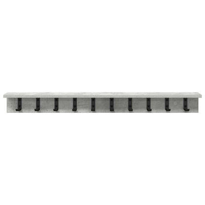 Wall-Mounted Coat Rack Concrete Grey 100 x 10.5 x 10.5 cm