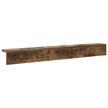 Wall-Mounted Coat Rack Smoked Oak 100 x 10.5 x 10.5 cm