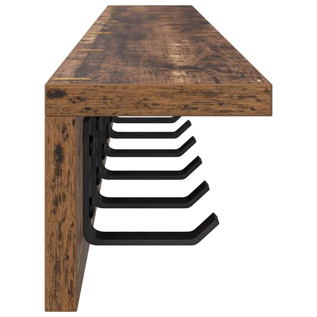 Wall-Mounted Coat Rack Old Wood 100 x 10.5 x 10.5 cm
