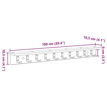 Wall-Mounted Coat Rack Wall-Mounted Artisan Oak Engineered wood