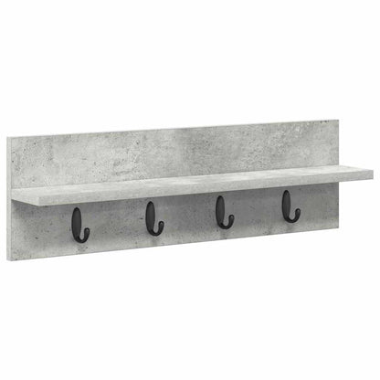 Wall-Mounted Coat Rack Concrete Grey 60 x 10.5 x 18 cm