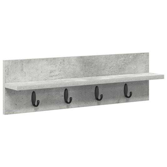 Wall-Mounted Coat Rack Wall-Mounted Concrete Grey