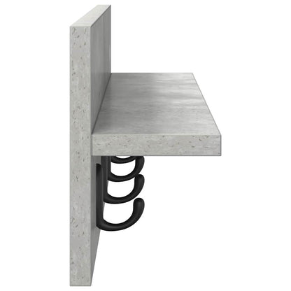 Wall-Mounted Coat Rack Concrete Grey 60 x 10.5 x 18 cm