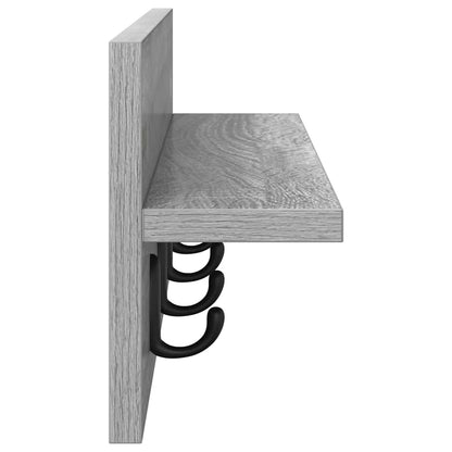 Wall-Mounted Coat Rack Grey Sonoma 60 x 10.5 x 18 cm