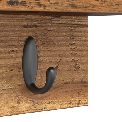 Wall-Mounted Coat Rack Wall-mounted Old Wood 60 x 10.5 x 18 cm