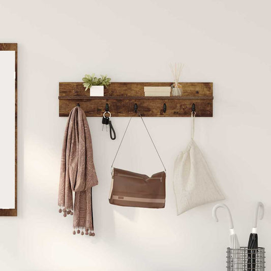 Wall-Mounted Coat Rack Wall-Mounted Smoked Oak Engineered wood