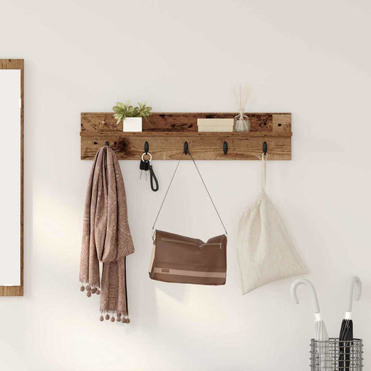 Wall-Mounted Coat Rack Wall-Mounted Old Wood 80 x 10.5 x 18 cm