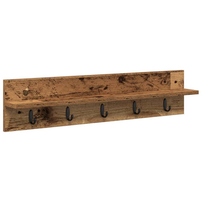 Wall-Mounted Coat Rack Wall-mounted Old Wood 80 x 10.5 x 18 cm