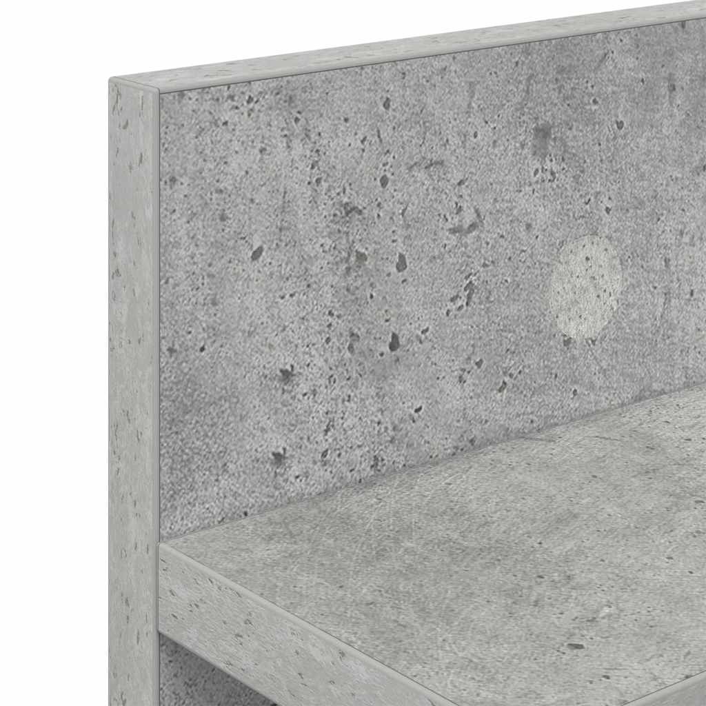 Wall-Mounted Coat Rack Concrete Grey 100 x 10.5 x 18 cm