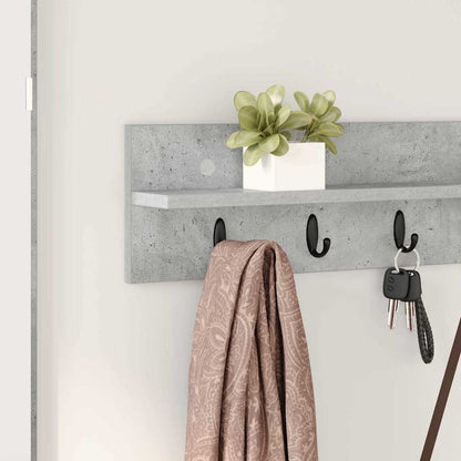 Wall-Mounted Coat Rack Concrete Grey 100 x 10.5 x 18 cm