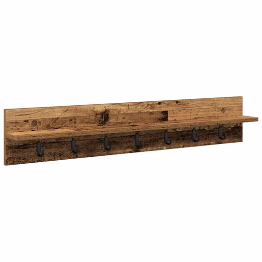 Wall-Mounted Coat Rack Wall-Mounted Old Wood 100 x 10.5 x 18 cm