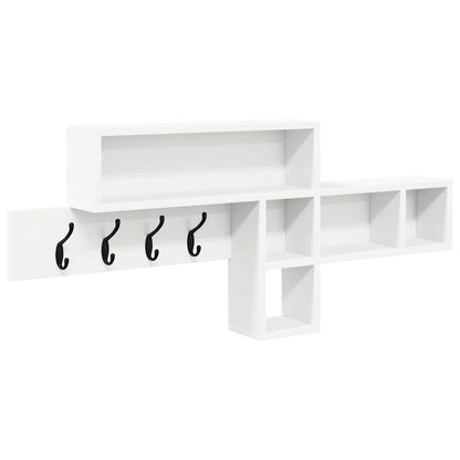 Wall-Mounted Coat Rack White 100 x 12 x 43.5 cm Engineered wood