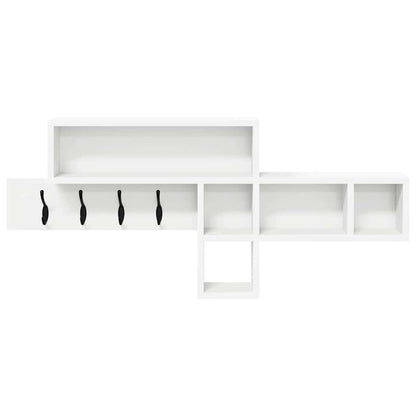 Wall-Mounted Coat Rack White 100 x 12 x 43.5 cm Engineered wood