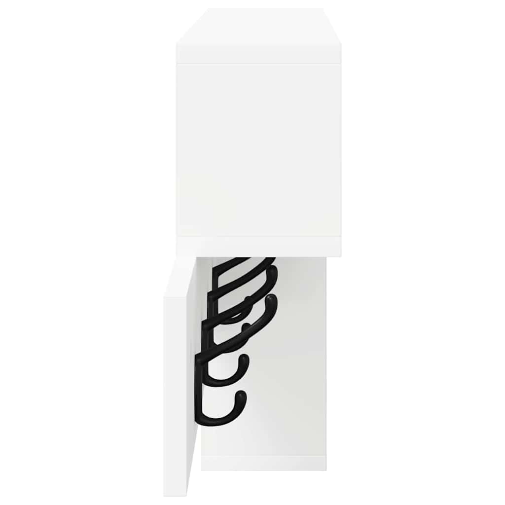 Wall-Mounted Coat Rack White 100 x 12 x 43.5 cm Engineered wood