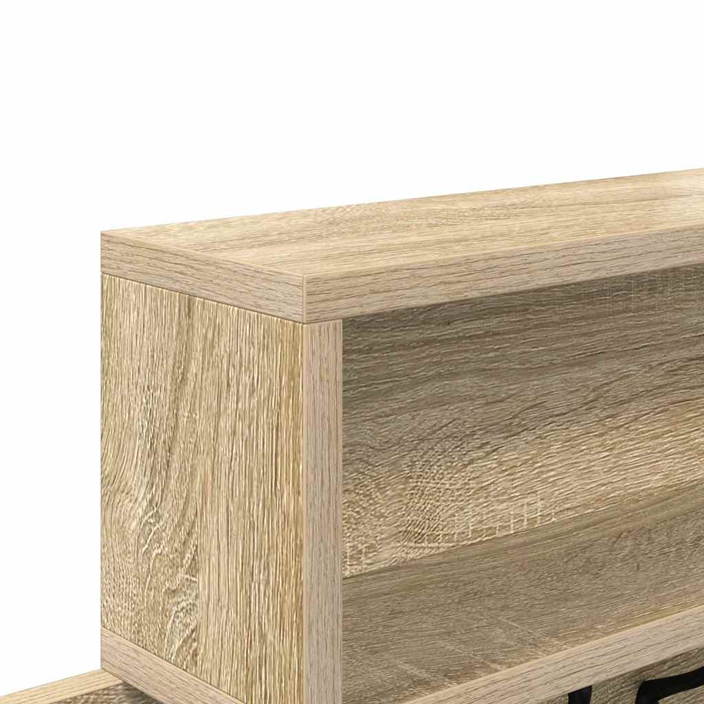 Wall-Mounted Coat Rack with Shelf Sonoma Oak 100 x 12 x 43.5 cm
