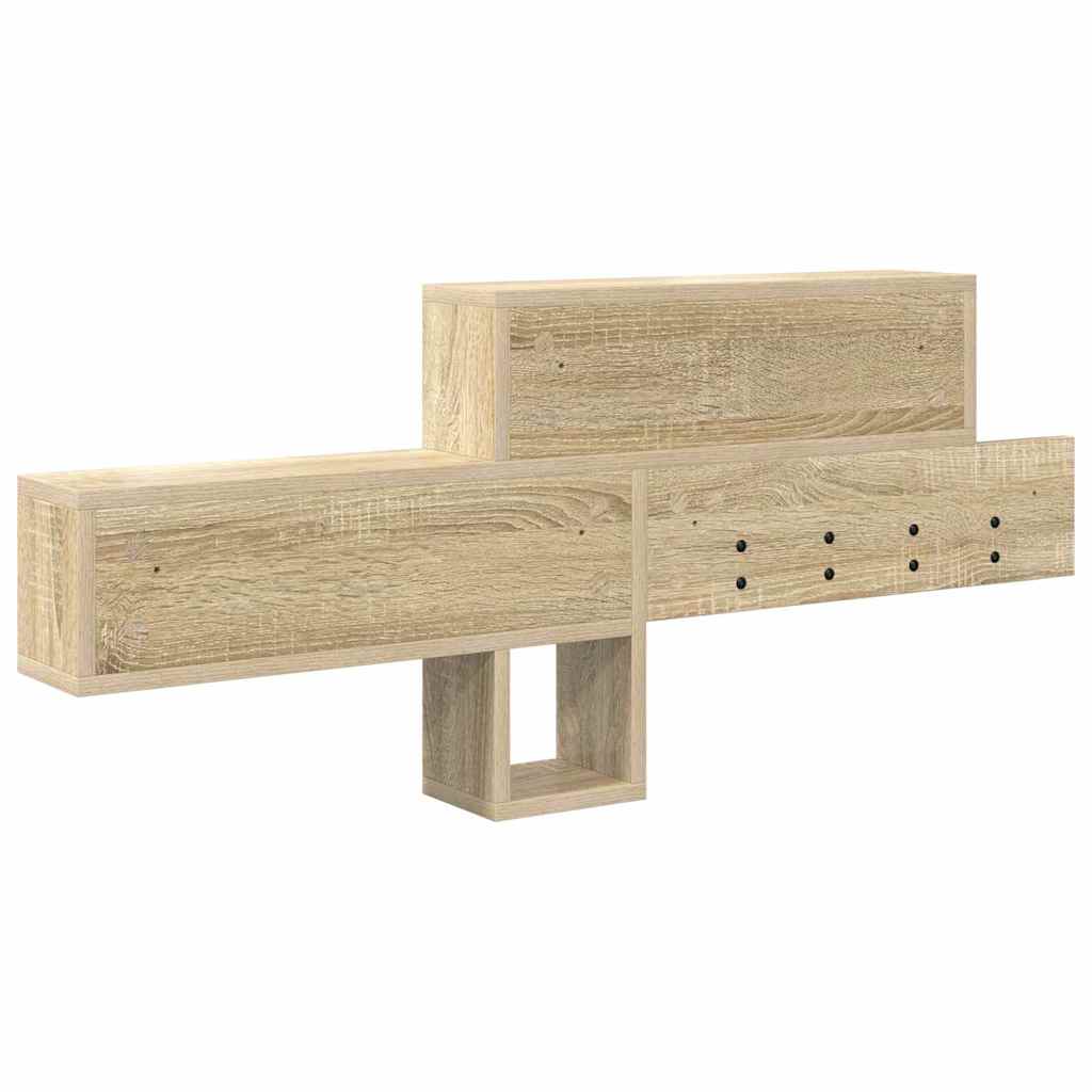 Wall-Mounted Coat Rack with Shelf Sonoma Oak 100 x 12 x 43.5 cm