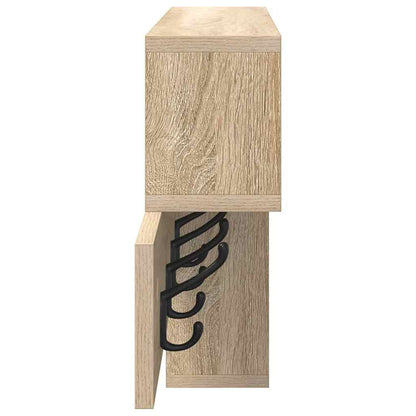 Wall-Mounted Coat Rack with Shelf Sonoma Oak 100 x 12 x 43.5 cm