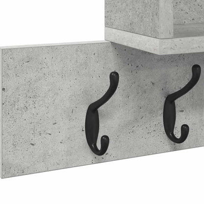 Wall-Mounted Coat Rack Concrete Grey 100 x 12 x 43.5 cm