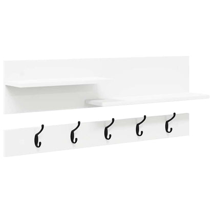 Wall-Mounted Coat Rack White 90 x 15 x 36 cm Engineered wood