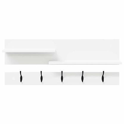 Wall-Mounted Coat Rack White 90 x 15 x 36 cm Engineered wood