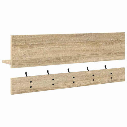 Wall-Mounted Coat Rack with Shelf Sonoma Oak 90 x 15 x 36 cm