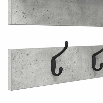 Wall-Mounted Coat Rack with Shelf Concrete Grey 90 x 15 x 36 cm